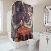 Paul Cezanne - Das Kartenspiel Kunstmalerei Duschvorhang (Beispiel)