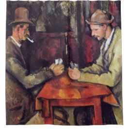 Paul Cezanne - Das Kartenspiel Kunstmalerei Duschvorhang