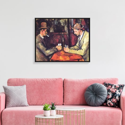 Paul Cezanne - Das Kartenspiel Kunstmalerei Leinwanddruck (Insitu (Wohnzimmer))