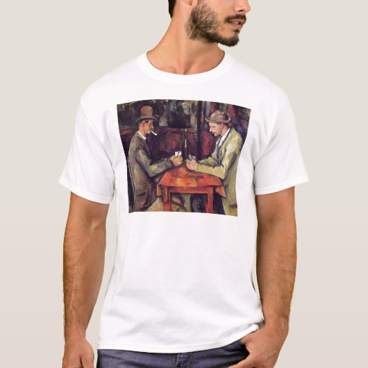 Paul Cezanne - Das Kartenspiel Kunstmalerei T-Shirt (Vorderseite)