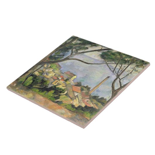 Paul Cezanne | das Meer an l'Estaque, 1878 Fliese (Seite)