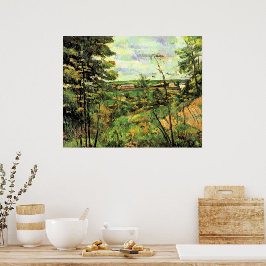 Paul Cezanne, Das Tal der Oise, Poster (Küche)