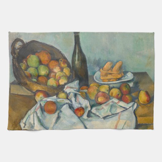 Paul Cezanne - Der Apfelkorb Geschirrtuch (Horizontal)