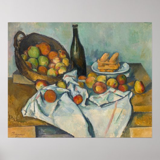 Paul Cezanne - Der Apfelkorb Poster (Vorne)