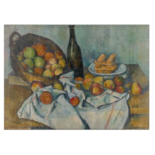 Paul Cezanne - Der Apfelkorb Schneidebrett (Vorderseite)