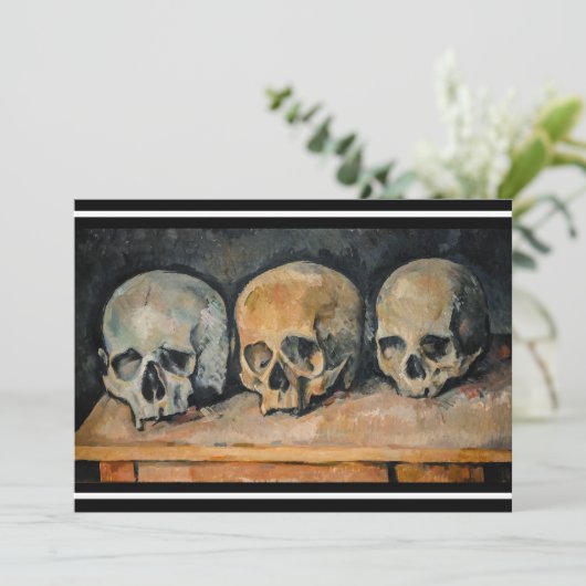 Paul Cezanne - Der Drei Schädel Einladung (Stehend Vorderseite)