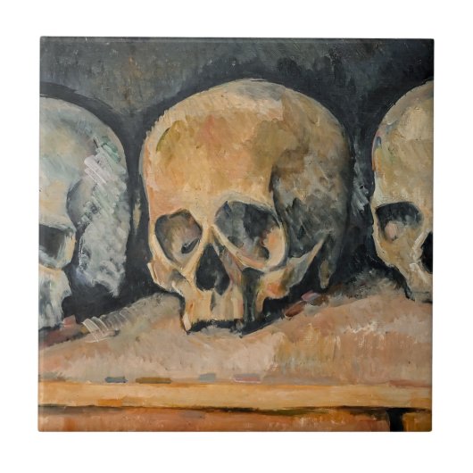 Paul Cezanne - Der Drei Schädel Fliese (Vorderseite)