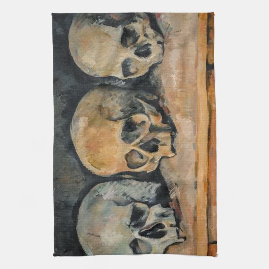 Paul Cezanne - Der Drei Schädel Geschirrtuch (Vertikal)