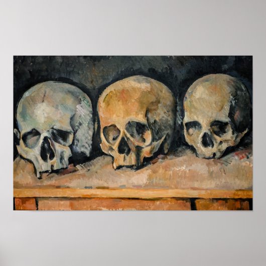 Paul Cezanne - Der Drei Schädel Poster (Vorne)