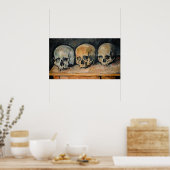 Paul Cezanne - Der Drei Schädel Poster (Küche)