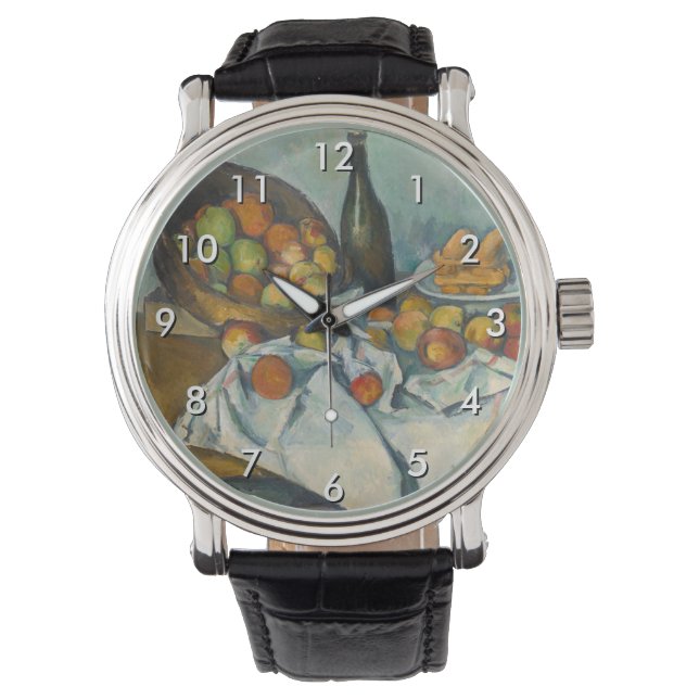 Paul Cezanne - Der Korb der Äpfel Armbanduhr (Vorderseite)