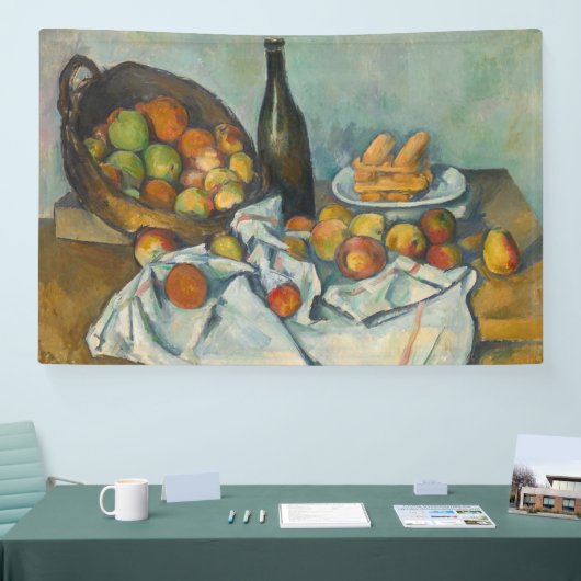 Paul Cezanne - Der Korb der Äpfel Banner (Messe)