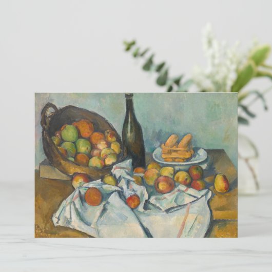 Paul Cezanne - Der Korb der Äpfel Einladung (Stehend Vorderseite)