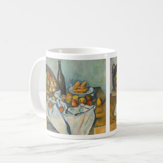 Paul Cezanne - Der Korb der Äpfel Kaffeetasse (Vorderseite Links)