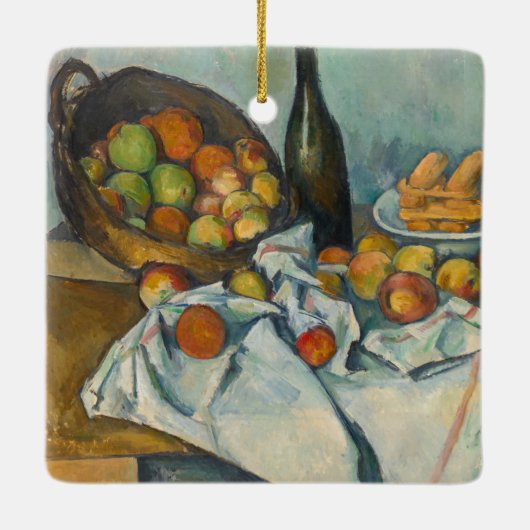 Paul Cezanne - Der Korb der Äpfel Keramikornament (Rückseite)