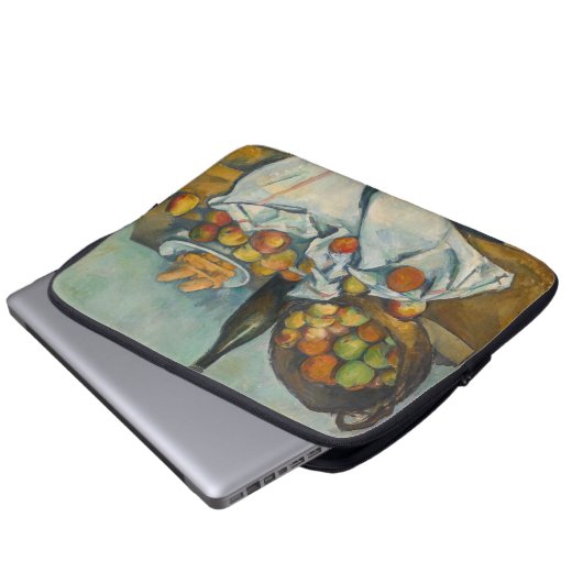 Paul Cezanne - Der Korb der Äpfel Laptopschutzhülle (Vorne Knopf)