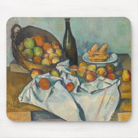 Paul Cezanne - Der Korb der Äpfel Mousepad (Vorne)