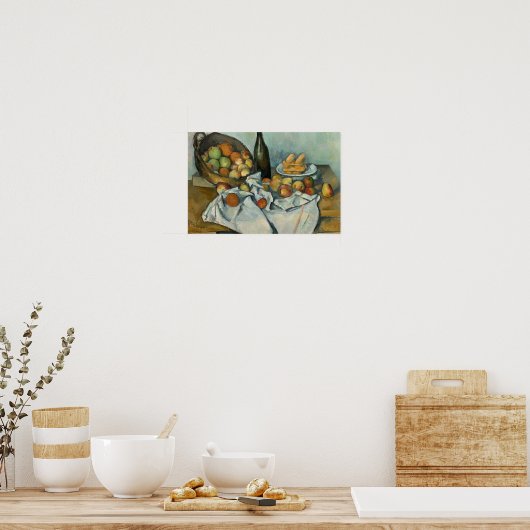Paul Cezanne - Der Korb der Äpfel Poster (Küche)
