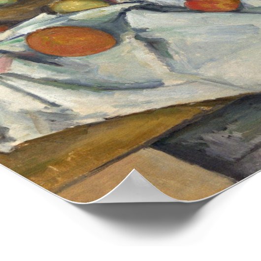 Paul Cezanne - Der Korb der Äpfel Poster (Ecke)
