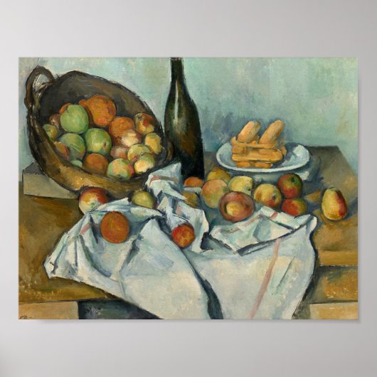 Paul Cezanne - Der Korb der Äpfel Poster (Vorne)