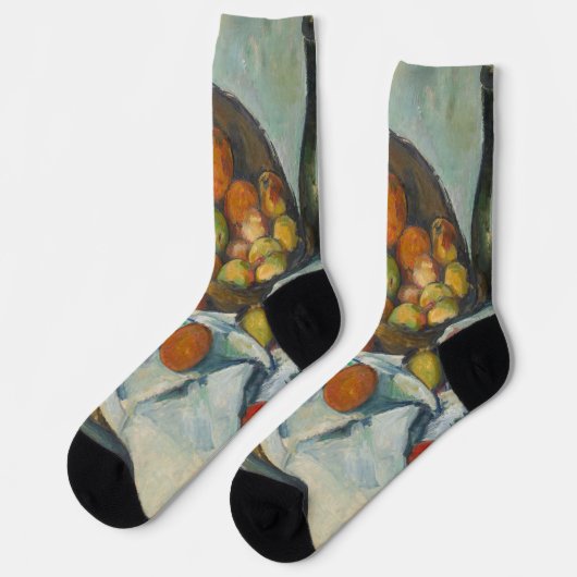 Paul Cezanne - Der Korb der Äpfel Socken (Linkes Detail)