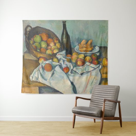 Paul Cezanne - Der Korb der Äpfel Wandteppich (Beispiel (Horizontal))