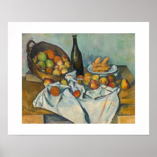 Paul Cezanne - Der Korb mit Äpfeln Poster (Vorne)