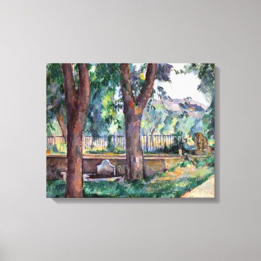 Paul Cezanne Der Pool im Jas de Bouffan Leinwanddruck (Vorderseite)