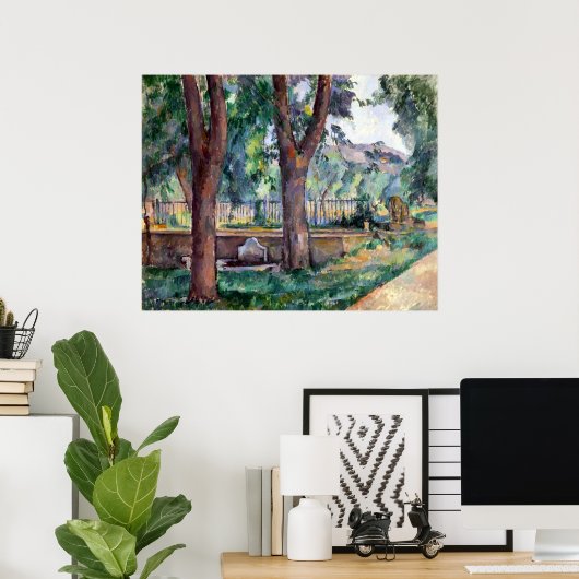 Paul Cezanne Der Pool im Jas de Bouffan Poster (Heimbüro)