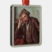 Paul Cezanne | der Raucher, 1891-92 Silbernes Ornament (Rechts)