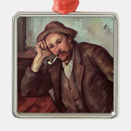 Paul Cezanne | der Raucher, 1891-92 Silbernes Ornament (Vorne)
