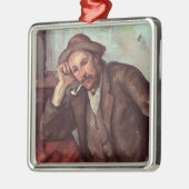 Paul Cezanne | der Raucher, 1891-92 Silbernes Ornament (Links)