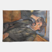 Paul Cezanne - Der Raucher Geschirrtuch (Horizontal)