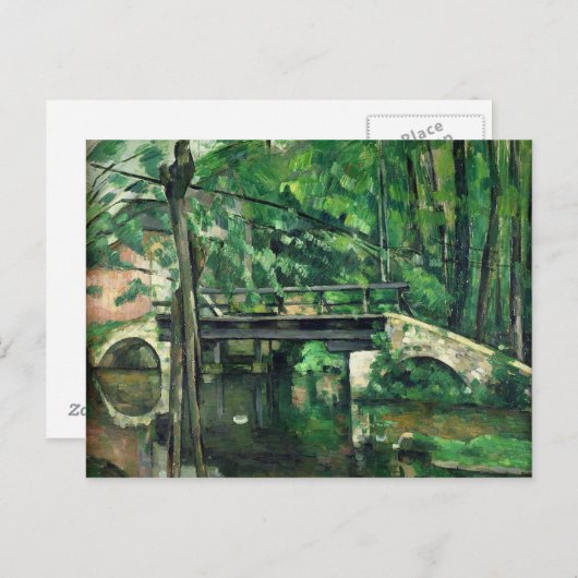 Paul Cezanne | Die Brücke in Maincy oder die Brück Postkarte (Vorne/Hinten)