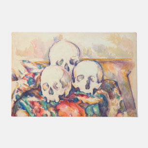 Paul Cezanne - Die drei Totenkopf-Aquarell Fußmatte