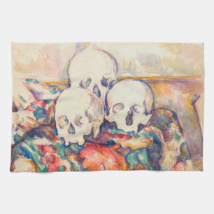 Paul Cezanne - Die drei Totenkopf-Aquarell Geschirrtuch