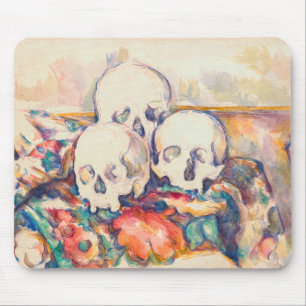 Paul Cezanne - Die drei Totenkopf-Aquarell Mousepad