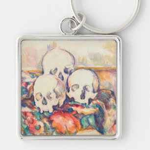 Paul Cezanne - Die drei Totenkopf-Aquarell Schlüsselanhänger