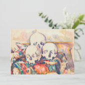 Paul Cezanne - Die drei Wasserfarben des Schädels Dankeskarte (Stehend Vorderseite)