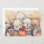 Paul Cezanne - Die drei Wasserfarben des Schädels Dankeskarte (Vorne/Hinten)