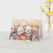 Paul Cezanne - Die drei Wasserfarben des Schädels Karte (Gelbe Blume)