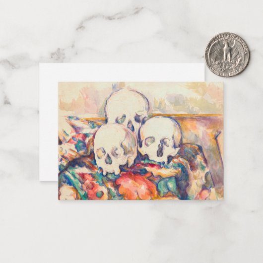 Paul Cezanne - Die drei Wasserfarben des Schädels Mitteilungskarte (Vorderseite/Rückseite Beispiel)