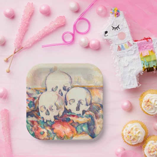 Paul Cezanne - Die drei Wasserfarben des Schädels Pappteller (Party)