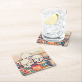 Paul Cezanne - Die drei Wasserfarben des Schädels Rechteckiger Pappuntersetzer (Vor Ort)