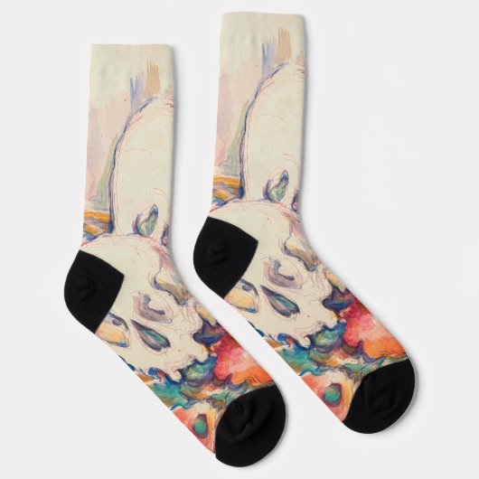 Paul Cezanne - Die drei Wasserfarben des Schädels Socken (Rechts)