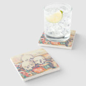 Paul Cezanne - Die drei Wasserfarben des Schädels Steinuntersetzer (Seitenansicht)