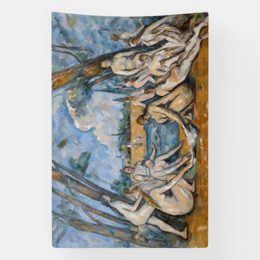 Paul Cezanne - Die großen Bathers Banner (Vertikal)