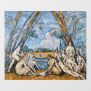 Paul Cezanne - Die großen Bathers Fensteraufkleber