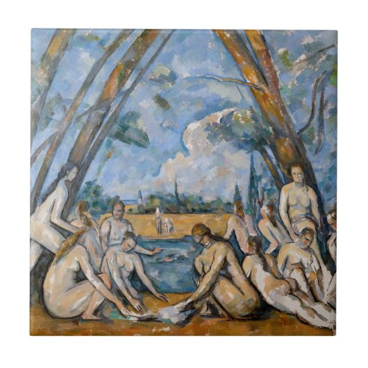 Paul Cezanne - Die großen Bathers Fliese (Vorderseite)
