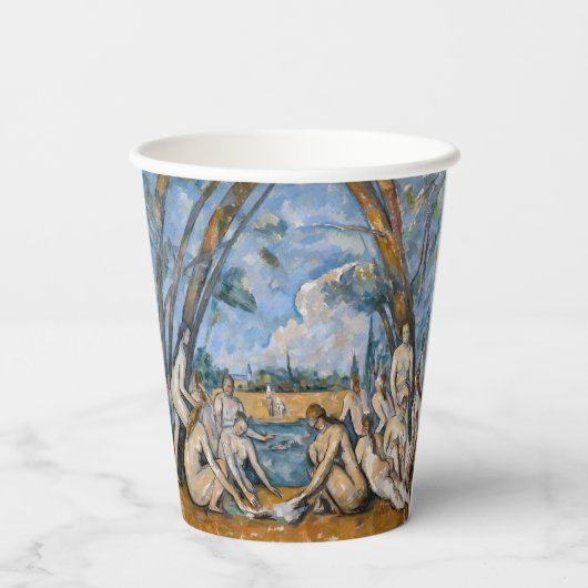 Paul Cezanne - Die großen Bathers Pappbecher (Rückseite)